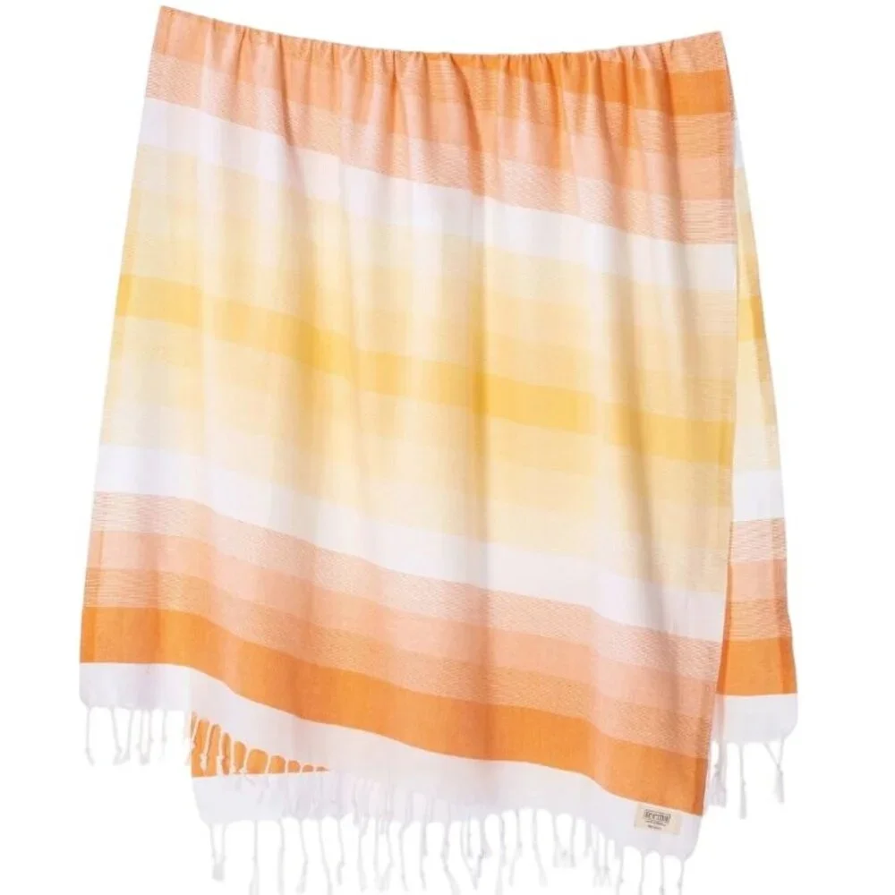 Teema Turkish Towel Yellow Layers 100% Turkish Cotton Flat Woven 68